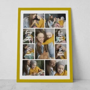 Collage mama 12 cuadro dorado