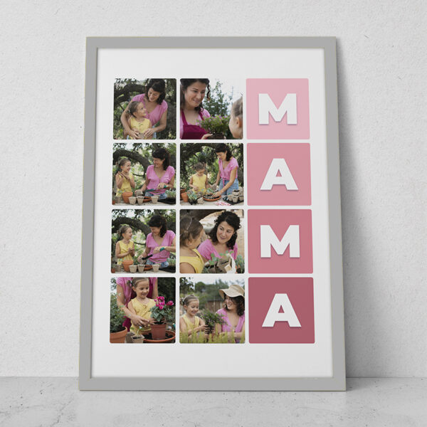 collage mama 19 marco plateado