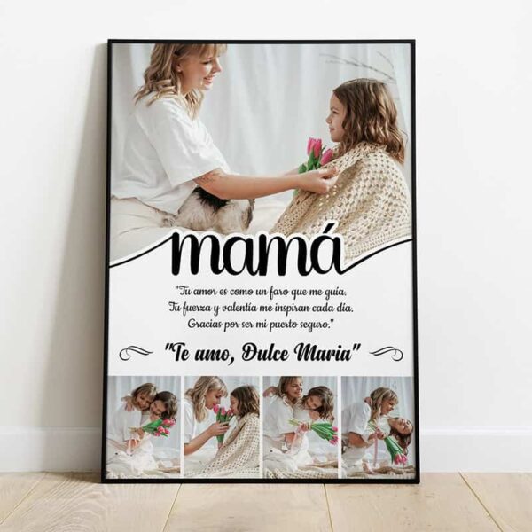 Collage mama 32 marco negro