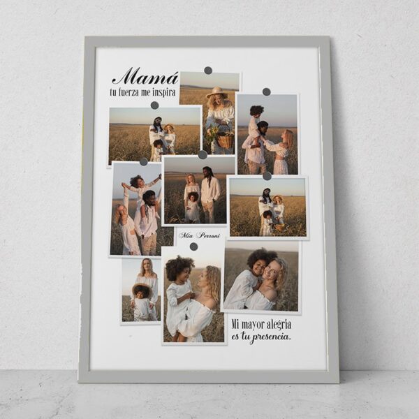 collage mama 36 marco plateado